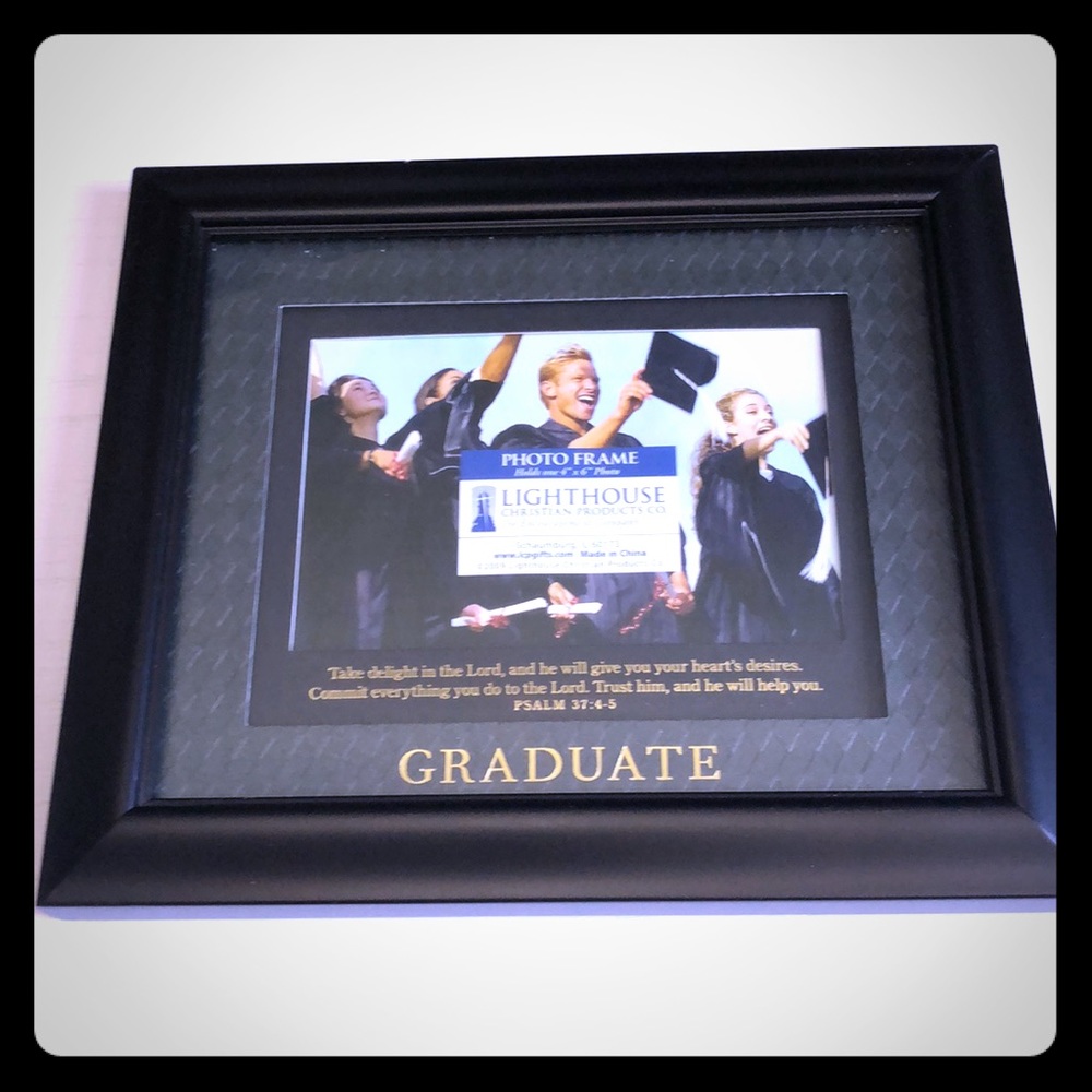 Graduation Photo Frame With Psalm 37:4-5
